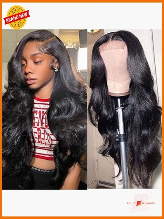 28 Inch Body Wave Lace Front Wig Human Hair Pre Plucked Transparent 13x4 Lace